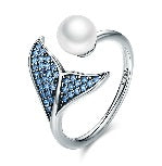 save the ocean " whale tail ring "