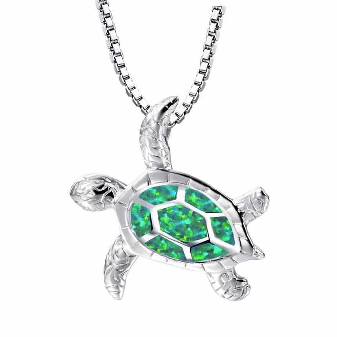 Shark and turtle tracker necklace Clearance