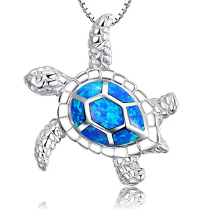 Save Sea Turtle Jewelry Opal Sea Turtle Necklace – Save the