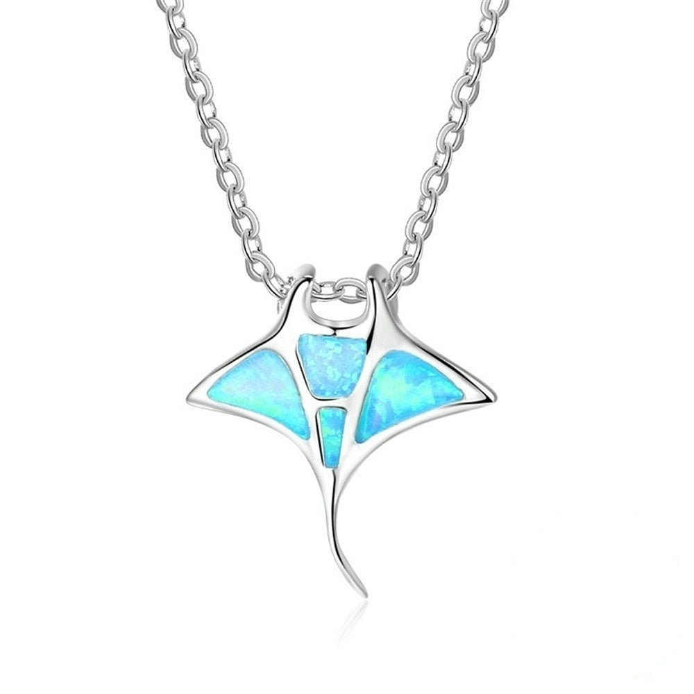 Black Rope Manta Ray Pendant Necklace – Ocean Lovers United